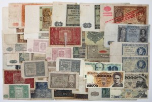 Grande série de billets polonais 1919-1989 (43pc)