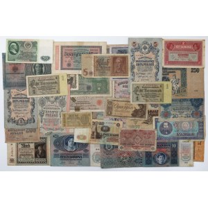 Europa - zestaw banknotów, głównie Rosja i Niemcy (46szt)