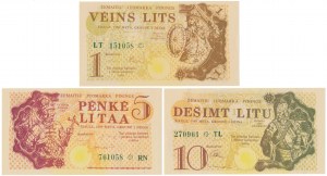 Lithuania, Šiauliai 1.5 and 10 litas 1989 - set (3pcs)