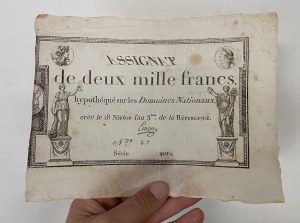 France, assignation de 2 000 francs (1795)