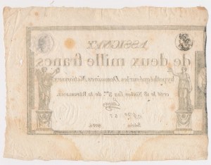 France, assignation de 2 000 francs (1795)