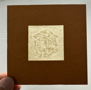 Conception de la première version du filigrane pour 500 zloty 1940 avec Highlander