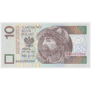10 zł 1994 - BQ 0000000 - SPECIMEN OF NO VALUE