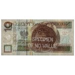 Wzór technologiczny 10 zł 1994 BQ 0000000 z perforacją SPECIMEN OF NO VALUE
