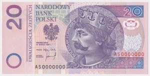 Spécimen technologique 20 PLN 1994 AS 0000000