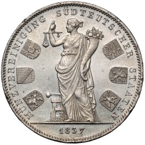 Bawaria, Ludwig I, 2 talary / 3-1/2 guldena 1837, Monachium