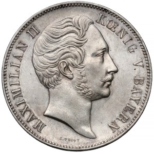 Bawaria, Maximilian II, 2 talary / 3-1/2 talara 1855, Monachium