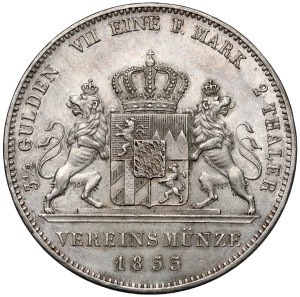 Bayern, Maximilian II, 2 thalers / 3-1/2 guilders 1855, Munich