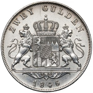 Bawaria, Ludwig I, 2 guldeny 1846, Monachium