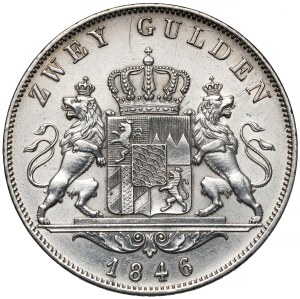 Bayern, Ludwig I, 2 guilders 1846, Munich