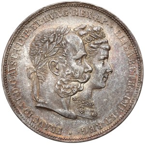 Austria, Franciszek Józef I, 2 guldeny 1879 - srebrne gody