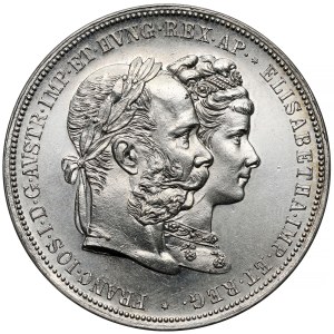Austria, Franciszek Józef I, 2 guldeny 1879 - srebrne gody