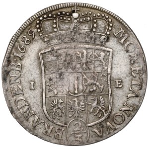 Prusy-Brandenburgia, Friedrich III, 2/3 talara 1689 IE, Magdeburg
