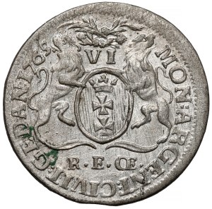 Poniatowski, Szóstak Gdańsk 1765 REOE