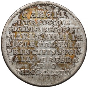 Auguste III de Saxe, Douche nuptiale 1738