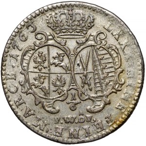 Auguste III Sas, 1/6 thaler 1763 FWóF, Dresde