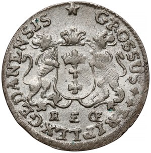 August III Sas, Trojak Gdansk 1760 REOE
