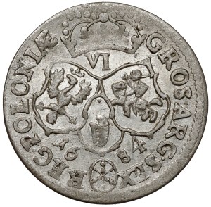 Jan III Sobieski, Szóstak Bydgoszcz 1684 TLB - buste de '83