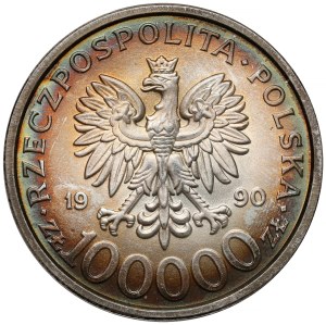 100 000 PLN 1990 Solidarité - variété B