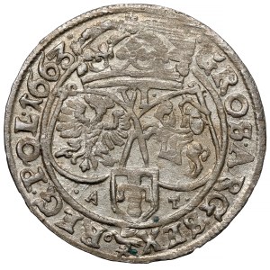Jan II Kazimierz, Szóstak Bydgoszcz 1663 AT
