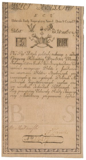 5 or 1794 - N.C.2. - nombreux signes diacritiques manquants
