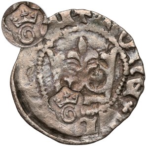 Władysław II Jagiełło, demi-penny Cracovie - contremarque Göttingen