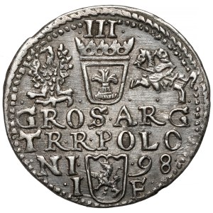 Zygmunt III Waza, Trojak Olkusz 1598 - małe popiersie