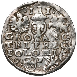 Zygmunt III Waza, Trojak Lublin 1595 - data rozstrzelona