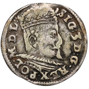 Zygmunt III Waza, Trojak Lublin 1595 - data rozstrzelona - popiersie 4