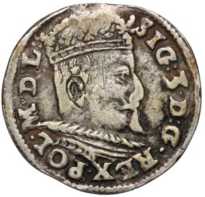 Sigismond III Vasa, Trojak Lublin 1595 - date tirée - buste 4