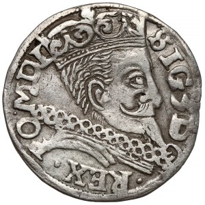 Zygmunt III Waza, Trojak Lublin 1597 - monogram w tarczy
