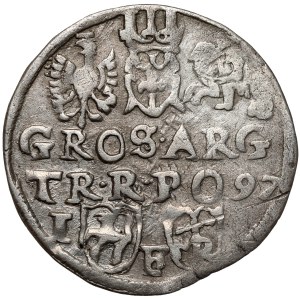 Sigismond III Vasa, Trojak Lublin 1597 - monogramme dans l'écu