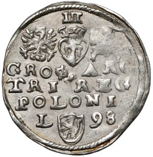 Sigismond III Vasa, Trojak Lublin 1598 - G à partir de la gauche