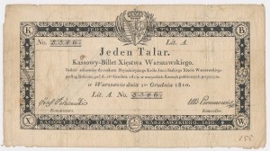 1 thaler 1810 - Jaraczewski - 4-digit number, the lowest known for this signature