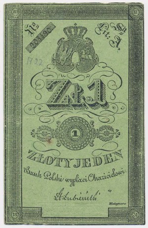 Powstanie Listopadowe, 1 złoty 1831 - Łubieński