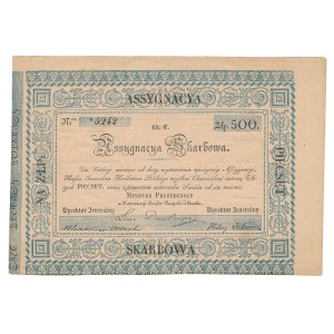 Powstanie Listopadowe, Asygnacja Skarbowa na 500 złotych 1831