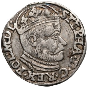 Stefan Batory, Trojak Olkusz 1585 - inicjały GH