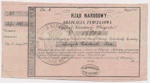 January Uprising, Provisional Bond of 100 zloty 1863