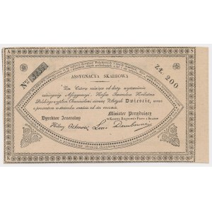 Powstanie Listopadowe, Asygnacja Skarbowa na 200 złotych 1831