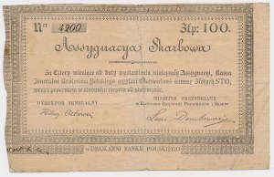Powstanie Listopadowe, Asygnacja Skarbowa na 100 złotych 1831