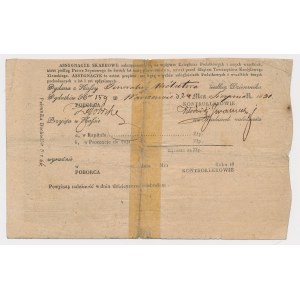 Powstanie Listopadowe, Asygnacja Skarbowa na 100 złotych 1831