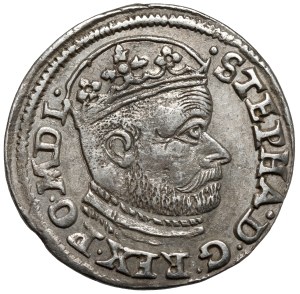Stefan Batory, Trojak Olkusz 1585 - initiales GH