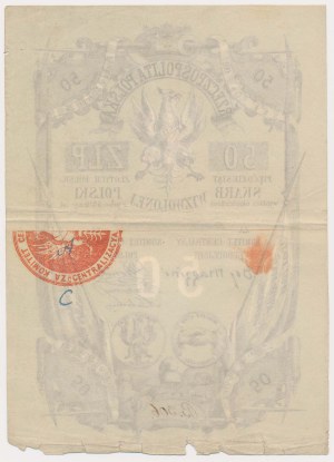Trésor de la Pologne libérée, 50 zlotys (1853)