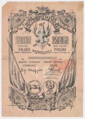 Trésor de la Pologne libérée, 10 zlotys (1853)