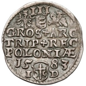 Stefan Batory, Trojak Olkusz 1583 ID - krzyże