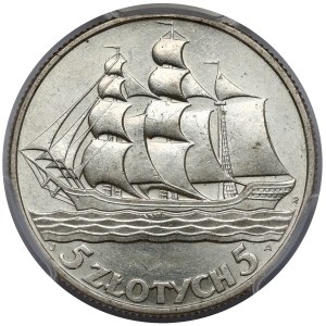 Żaglowiec 5 złotych 1936