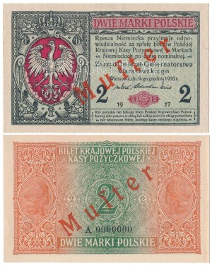 MUSTER General 2 mkp 1916 - obverse and reverse - COMPLETE