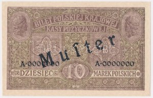 MUSTER General 10 mkp 1916 - reverse alone