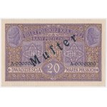 MUSTER Generał 20 mkp 1916 - awers i rewers osobno