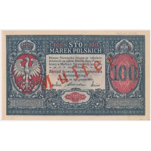 MUSTER jenerał 100 mkp 1916 - 6 cyfr - dwustronny